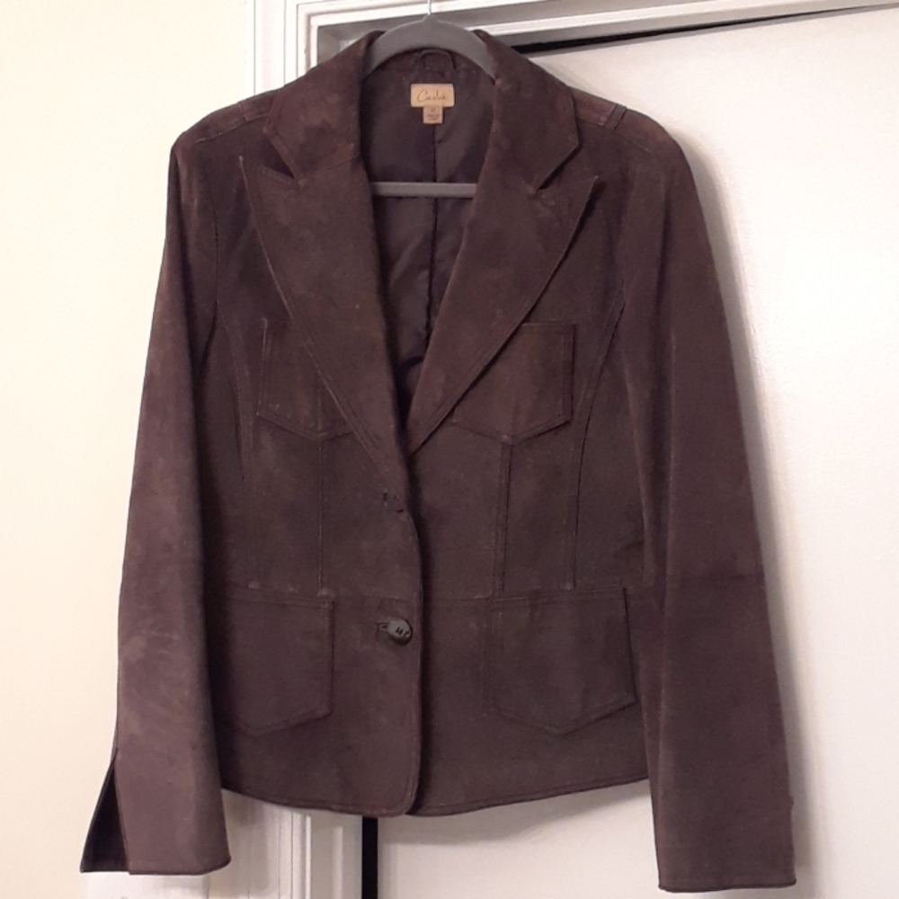 Womens Brown Suede Jacket Size M